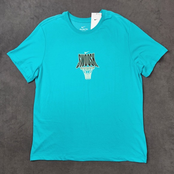 Nike Other - Nike Dri-FIT Basketball Shirt Men XL Dusty Cactus Green Spell Out Swoosh Graphic
